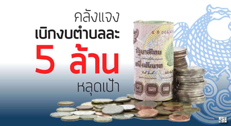 คลังแจงเบิกงบตำบลละ 5 ล้านหลุดเป้า คลังแจงเบิกงบตำบลละ 5 ล้านหลุดเป้า