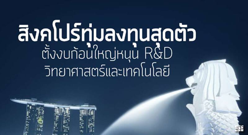 สิงคโปร์ทุ่มลงทุนสุดตัว ตั้งงบก้อนใหญ่หนุน R&D วิทยาศาสตร์และเทคโนโลยี สิงคโปร์ทุ่มลงทุนสุดตัว ตั้งงบก้อนใหญ่หนุน R&D วิทยาศาสตร์และเทคโนโลยี