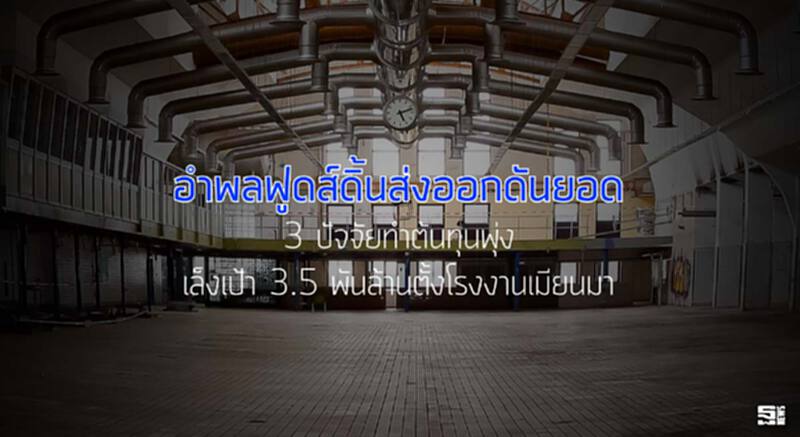 อำพลฟูดส์ดิ้นส่งออกดันยอด 3 ปัจจัยทำต้นทุนพุ่ง/เล็งเป้า 3.5 พันล้านตั้งโรงงานเมียนมา อำพลฟูดส์ดิ้นส่งออกดันยอด 3 ปัจจัยทำต้นทุนพุ่ง/เล็งเป้า 3.5 พันล้านตั้งโรงงานเมียนมา