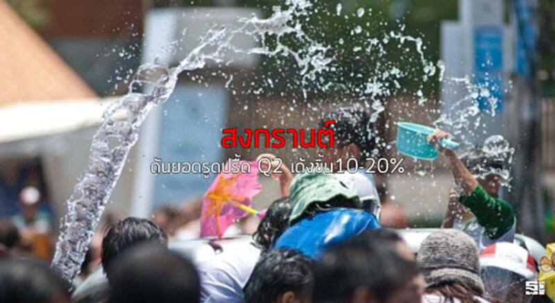 สงกรานต์ดันยอดรูดปรื้ดQ2เด้งขึ้น10-20% สงกรานต์ดันยอดรูดปรื้ดQ2เด้งขึ้น10-20%