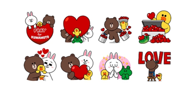LINE ปล่อยสติกเกอร์การกุศลชุด “Support Kumamoto” LINE ปล่อยสติกเกอร์การกุศลชุด “Support Kumamoto”