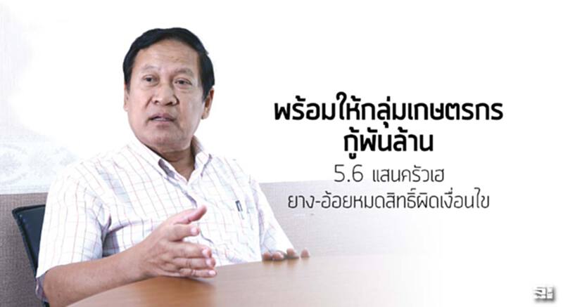 พร้อมให้กลุ่มเกษตรกรกู้พันล้าน 5.6 แสนครัวเฮ/ยาง-อ้อยหมดสิทธิ์ผิดเงื่อนไข พร้อมให้กลุ่มเกษตรกรกู้พันล้าน 5.6 แสนครัวเฮ/ยาง-อ้อยหมดสิทธิ์ผิดเงื่อนไข