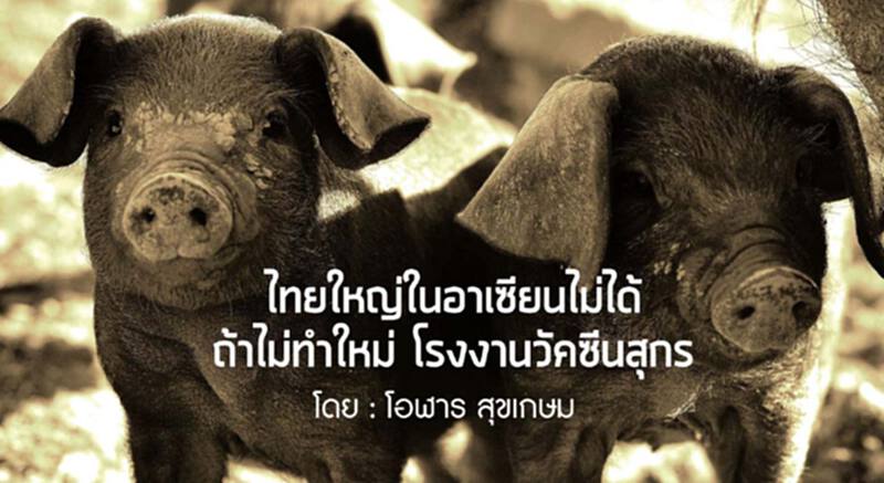 ไทยใหญ่ในอาเซียนไม่ได้ ถ้าไม่ทำใหม่ โรงงานวัคซีนสุกร l โอฬาร สุขเกษม ไทยใหญ่ในอาเซียนไม่ได้ ถ้าไม่ทำใหม่ โรงงานวัคซีนสุกร l โอฬาร สุขเกษม