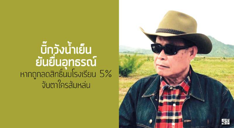 บิ๊กวังน้ำเย็นยันยื่นอุทธรณ์ หากถูกลดสิทธิ์นมโรงเรียน 5%/จับตาใครส้มหล่น บิ๊กวังน้ำเย็นยันยื่นอุทธรณ์ หากถูกลดสิทธิ์นมโรงเรียน 5%/จับตาใครส้มหล่น