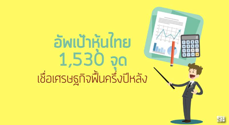 อัพเป้าหุ้นไทย 1,530 จุด เชื่อเศรษฐกิจฟื้นครึ่งปีหลัง อัพเป้าหุ้นไทย 1,530 จุด เชื่อเศรษฐกิจฟื้นครึ่งปีหลัง