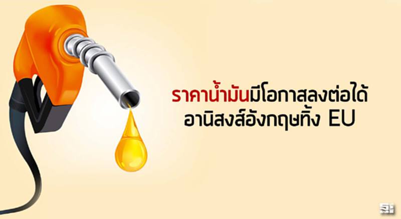 ราคานํ้ามันมีโอกาสลงต่อ ได้อานิสงส์อังกฤษทิ้งอียู ราคานํ้ามันมีโอกาสลงต่อ ได้อานิสงส์อังกฤษทิ้งอียู