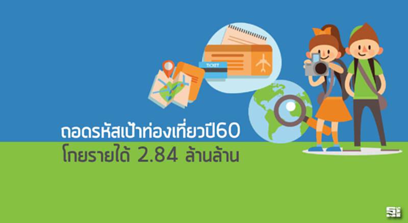 ถอดรหัสเป้าท่องเที่ยวปี60 โกยรายได้ 2.84 ล้านล้าน ถอดรหัสเป้าท่องเที่ยวปี60 โกยรายได้ 2.84 ล้านล้าน