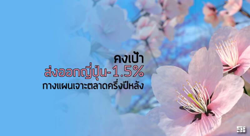 คงเป้าส่งออกญี่ปุ่น-1.5% กางแผนเจาะตลาดครึ่งปีหลัง คงเป้าส่งออกญี่ปุ่น-1.5% กางแผนเจาะตลาดครึ่งปีหลัง