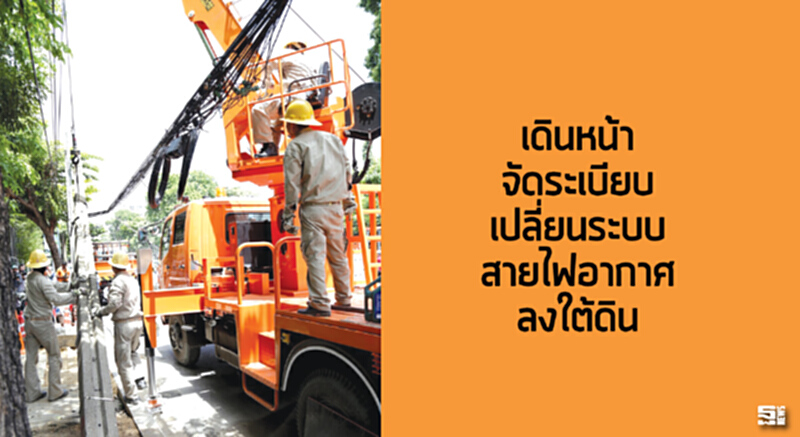 เดินหน้าจัดระเบียบเปลี่ยนระบบสายไฟอากาศลงใต้ดิน เดินหน้าจัดระเบียบเปลี่ยนระบบสายไฟอากาศลงใต้ดิน