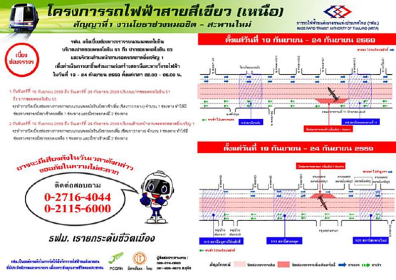 รฟม.แจ้งเบี่ยงจราจรถนนพหลโยธินบริเวณปากซอยพหลโยธิน 51-53 รฟม.แจ้งเบี่ยงจราจรถนนพหลโยธินบริเวณปากซอยพหลโยธิน 51-53