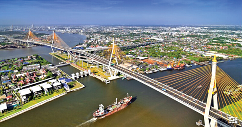 สะพานภูมิพล 1- สะพานภูมิพล 2 วงแหวนเชื่อมโลจิสติกส์กรุงเทพฯ-สมุทรปราการ สะพานภูมิพล 1- สะพานภูมิพล 2 วงแหวนเชื่อมโลจิสติกส์กรุงเทพฯ-สมุทรปราการ