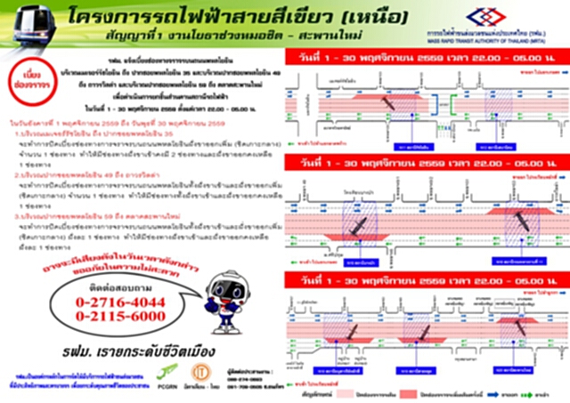 รฟม.แจ้งเบี่ยงจราจรบนถนนพหลโยธินบริเวณเมเจอร์รัชโยธินถึงปากซอยพหลโยธิน 35 รฟม.แจ้งเบี่ยงจราจรบนถนนพหลโยธินบริเวณเมเจอร์รัชโยธินถึงปากซอยพหลโยธิน 35