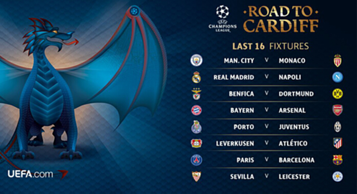 ผลจับสลากประกบคู่แชมเปี้ยนส์ ลีก รอบ 16 ทีม ผลจับสลากประกบคู่แชมเปี้ยนส์ ลีก รอบ 16 ทีม