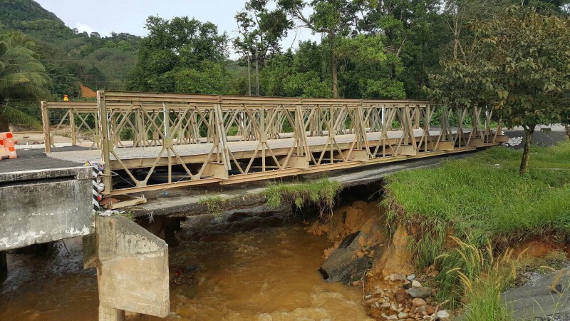 กรมทางหลวงรื้อสะพานเบลี่ย์บนทางหลวงหมายเลข 41 ตอนทุ่งสง – ร่อนพิบูลย์