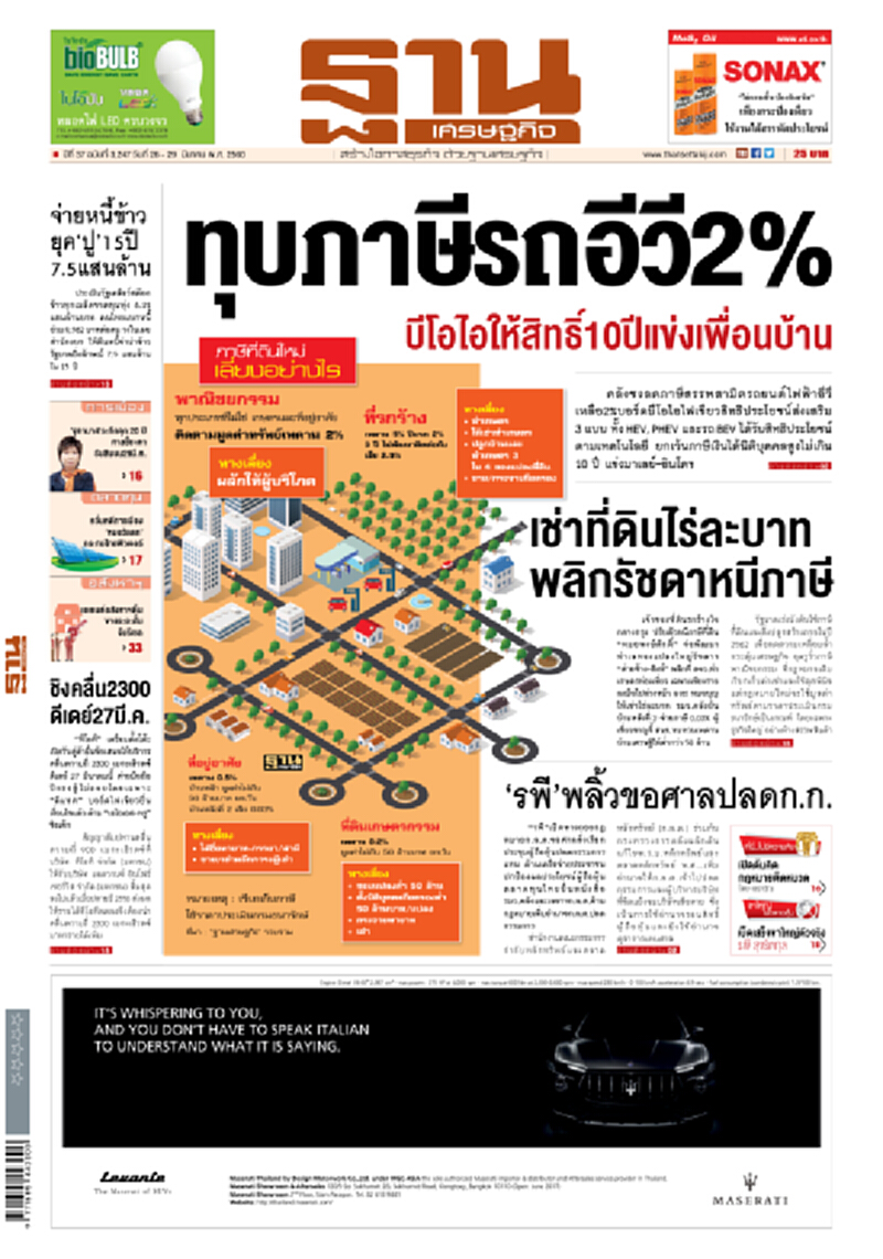 หนังสือพิมพ์ฐานเศรษฐกิจ ปีที่ 37 ฉบับที่ 3,247 วันที่ 26 - 29 มีนาคม พ.ศ. 2560 หนังสือพิมพ์ฐานเศรษฐกิจ ปีที่ 37 ฉบับที่ 3,247 วันที่ 26 - 29 มีนาคม พ.ศ. 2560