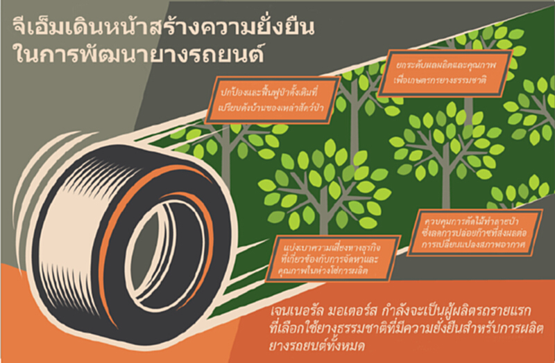 จีเอ็มเดินหน้าสร้างความยั่งยืนในการพัฒนายางรถยนต์ จีเอ็มเดินหน้าสร้างความยั่งยืนในการพัฒนายางรถยนต์