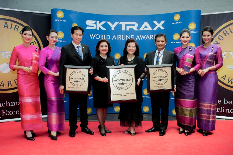 การบินไทยได้รับ 3 รางวัลสายการบินยอดเยี่ยมอันดับ 1 จากสกายแทรกซ์