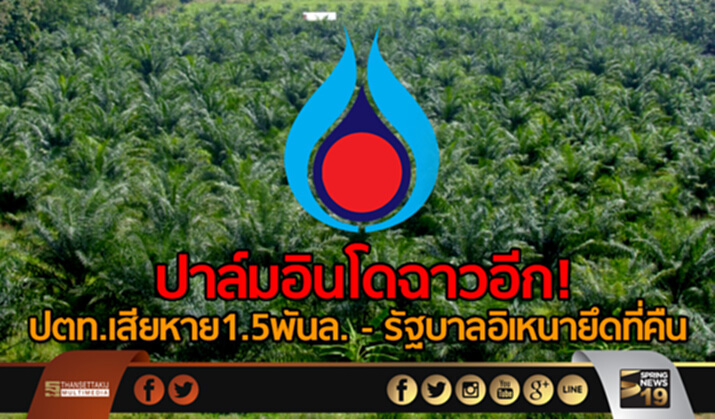 ปาล์มอินโดฉาวอีก! ปตท.เสียหาย1.5พันล. - รัฐบาลอิเหนายึดที่คืน ปาล์มอินโดฉาวอีก! ปตท.เสียหาย1.5พันล. - รัฐบาลอิเหนายึดที่คืน