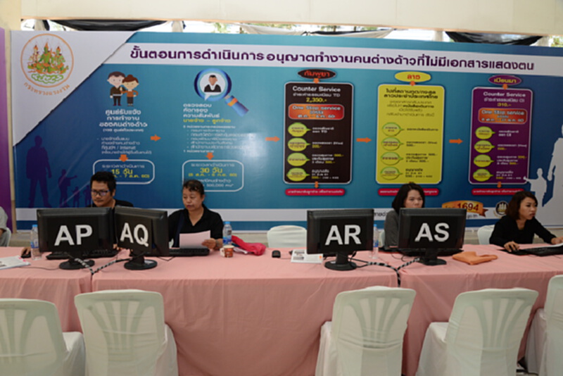 แรงงานโชว์ความพร้อมศูนย์รับแจ้งการทำงานของคนต่างด้าว แรงงานโชว์ความพร้อมศูนย์รับแจ้งการทำงานของคนต่างด้าว