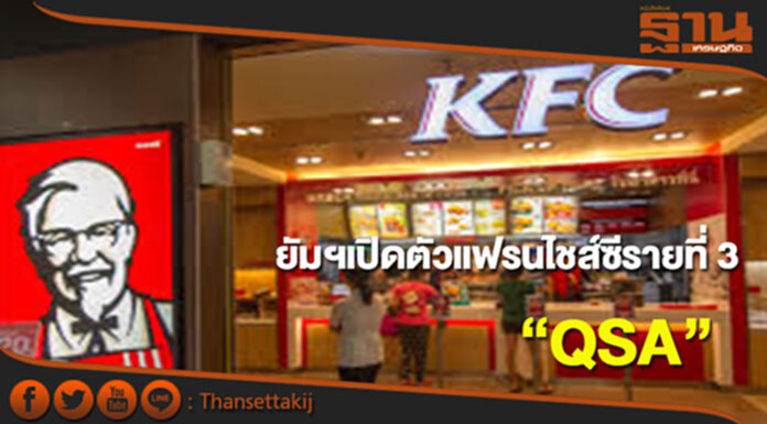 ยัมฯเปิดตัว เปิดตัวแฟรนไชส์ซีรายที่ 3 เดอะคิวเอสอาร์ ออฟ เอเชีย ยัมฯเปิดตัว เปิดตัวแฟรนไชส์ซีรายที่ 3 เดอะคิวเอสอาร์ ออฟ เอเชีย