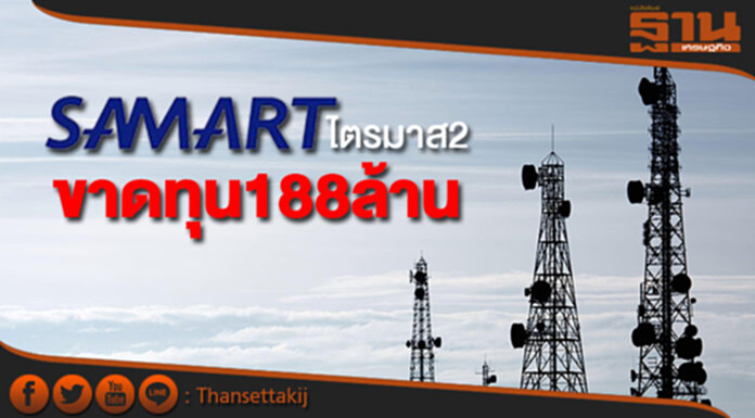 SAMARTไตรมาส2ขาดทุน188ล้าน ธุรกิจมือถือรายได้วูบ SAMARTไตรมาส2ขาดทุน188ล้าน ธุรกิจมือถือรายได้วูบ