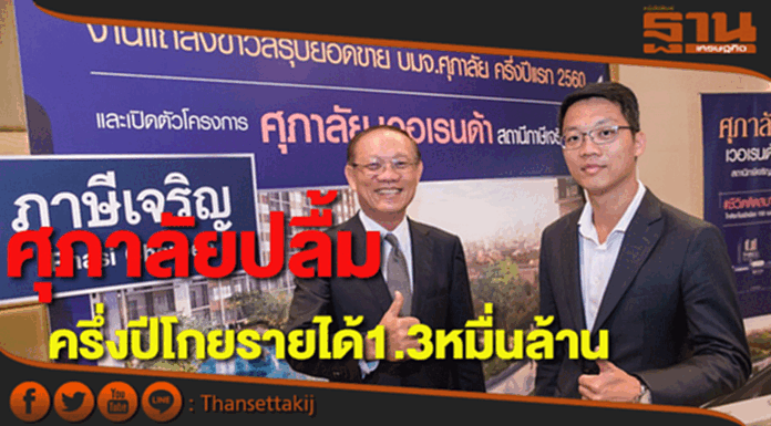 ศุภาลัยปลื้มรายได้ครึ่งปีแรกทะลุกว่า1.3หมื่นล้านโต29% ศุภาลัยปลื้มรายได้ครึ่งปีแรกทะลุกว่า1.3หมื่นล้านโต29%
