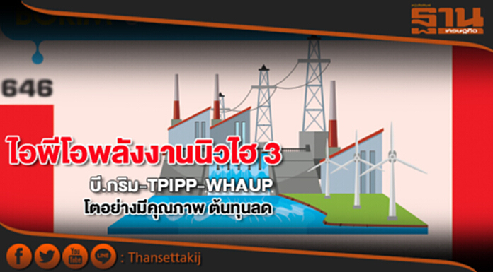 3 ไอพีโอพลังงานนิวไฮ บี.กริม-TPIPP-WHAUP โตอย่างมีคุณภาพ ต้นทุนลด 3 ไอพีโอพลังงานนิวไฮ บี.กริม-TPIPP-WHAUP โตอย่างมีคุณภาพ ต้นทุนลด