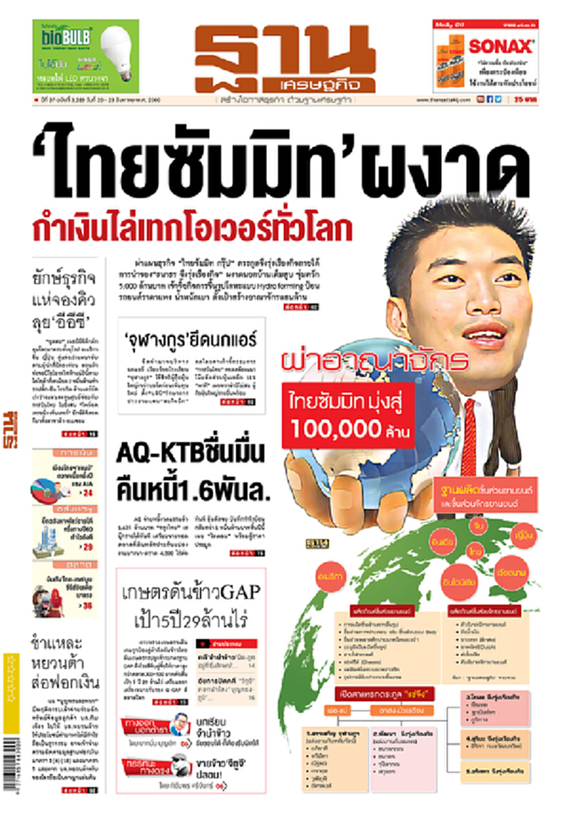 หน้าหนึ่ง! หนังสือพิมพ์ฐานเศรษฐกิจ ปีที่ 37 ฉบับที่ 3,289 วันที่ 20 – 23 สิงหาคม พ.ศ.2560 หน้าหนึ่ง! หนังสือพิมพ์ฐานเศรษฐกิจ ปีที่ 37 ฉบับที่ 3,289 วันที่ 20 – 23 สิงหาคม พ.ศ.2560