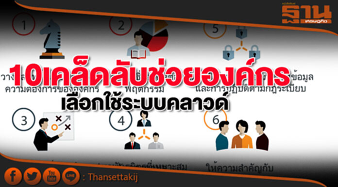 10เคล็ดลับช่วยองค์กรเลือกใช้ระบบคลาวด์ 10เคล็ดลับช่วยองค์กรเลือกใช้ระบบคลาวด์