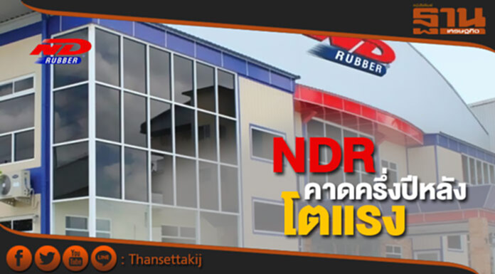 NDRคาดครึ่งปีหลังโตแรง ต้นทุนวัตถุดิบลด-บุกตลาดเต็มสูบ NDRคาดครึ่งปีหลังโตแรง ต้นทุนวัตถุดิบลด-บุกตลาดเต็มสูบ