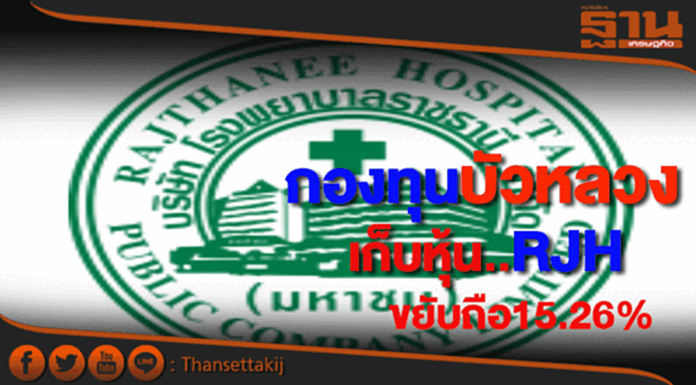 กองทุนบัวหลวงเก็บหุ้น RJHอีก 0.28%ขยับถือ15.26% กองทุนบัวหลวงเก็บหุ้น RJHอีก 0.28%ขยับถือ15.26%