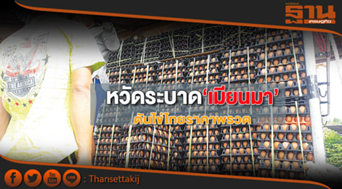 หวัดระบาด‘เมียนมา’ ดันไข่ไทยราคาพรวด หวัดระบาด‘เมียนมา’ ดันไข่ไทยราคาพรวด
