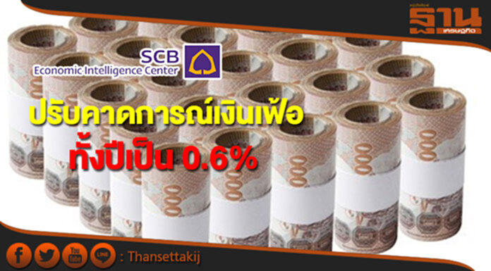 อีไอซีปรับลดคาดการณ์เงินเฟ้อทั้งปีเป็น 0.6% อีไอซีปรับลดคาดการณ์เงินเฟ้อทั้งปีเป็น 0.6%
