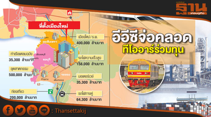 อีอีซีจ่อคลอดทีโออาร์ร่วมทุน ‘คณิศ’ยันต้นปีหน้า4โครงการทำพีพีพีได้ผู้ประมูล อีอีซีจ่อคลอดทีโออาร์ร่วมทุน ‘คณิศ’ยันต้นปีหน้า4โครงการทำพีพีพีได้ผู้ประมูล