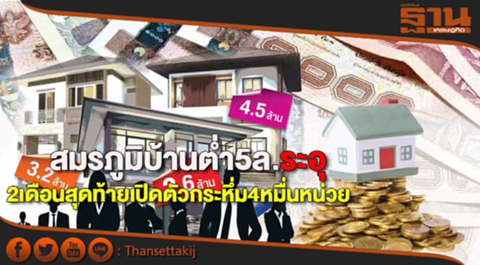 สมรภูมิบ้านต่ำ5ล.ระอุ 2เดือนสุดท้ายปี60เปิดตัวกระหึ่ม4หมื่นหน่วย สมรภูมิบ้านต่ำ5ล.ระอุ 2เดือนสุดท้ายปี60เปิดตัวกระหึ่ม4หมื่นหน่วย