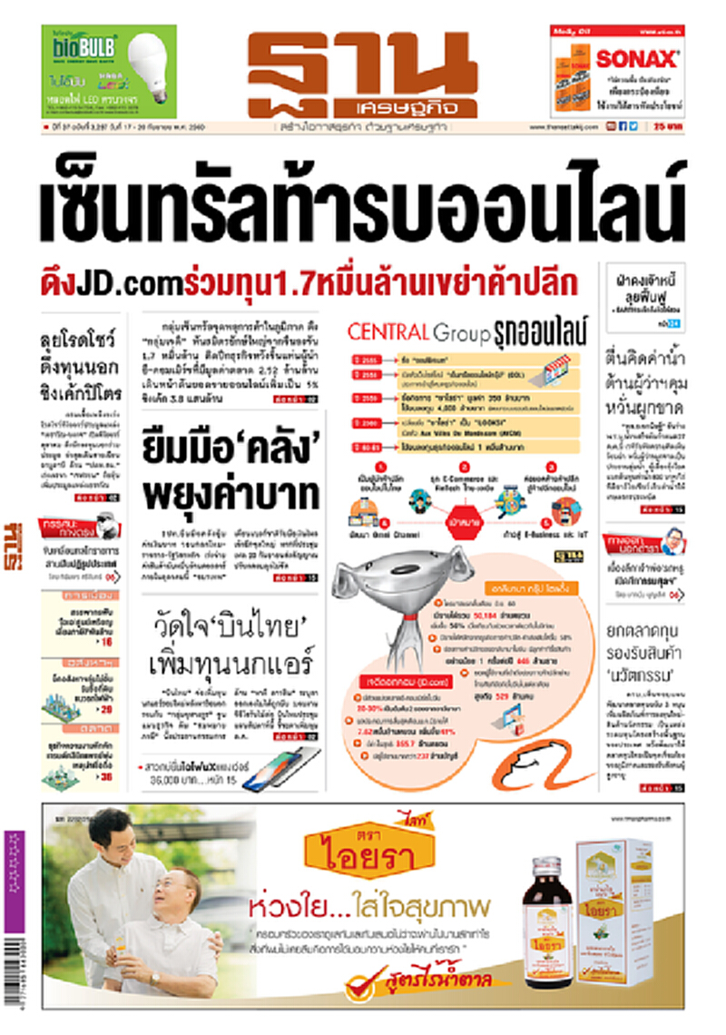 หน้าหนึ่ง! หนังสือพิมพ์ฐานเศรษฐกิจ ปีที่ 37 ฉบับที่ 3,297 วันที่ 17 – 20 กันยายน พ.ศ.2560 หน้าหนึ่ง! หนังสือพิมพ์ฐานเศรษฐกิจ ปีที่ 37 ฉบับที่ 3,297 วันที่ 17 – 20 กันยายน พ.ศ.2560