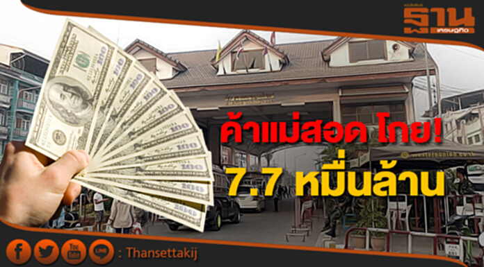 ค้าแม่สอด โกย! 7.7 หมื่นล้าน ‘น้ำตาล-มือถือ’ ขายดีสุด ค้าแม่สอด โกย! 7.7 หมื่นล้าน ‘น้ำตาล-มือถือ’ ขายดีสุด