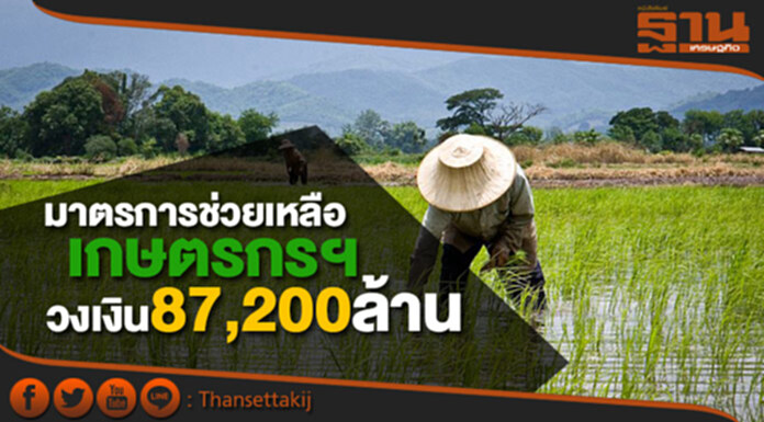 ครม.ไฟเขียวมาตรการช่วยเหลือเกษตรกรฯ ปีการผลิต60/61 วงเงิน8.72หมื่นล. ครม.ไฟเขียวมาตรการช่วยเหลือเกษตรกรฯ ปีการผลิต60/61 วงเงิน8.72หมื่นล.