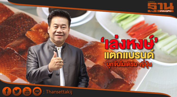 ‘เล่งหงษ์’แตกแบรนด์บุกจีนโมเดิร์น-ญี่ปุ่น ‘เล่งหงษ์’แตกแบรนด์บุกจีนโมเดิร์น-ญี่ปุ่น