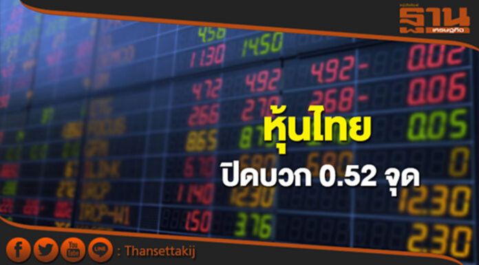 หุ้นไทยปิดที่ 1,670.27 จุด เพิ่มขึ้น 0.52 จุด ซื้อขาย 5.4 หมื่นล้าน หุ้นไทยปิดที่ 1,670.27 จุด เพิ่มขึ้น 0.52 จุด ซื้อขาย 5.4 หมื่นล้าน