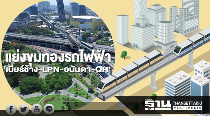 แย่งขุมทองรถไฟฟ้า ‘เบียร์ช้าง-LPN-อนันดา-QH’ยึดหัวหาดแปลงงาม