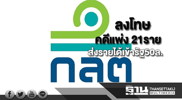 ก.ล.ต.ลงโทษคดีแพ่ง 21รายส่งรายได้เข้ารัฐ50ล. ก.ล.ต.ลงโทษคดีแพ่ง 21รายส่งรายได้เข้ารัฐ50ล.