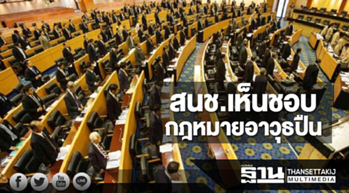 สนช.เห็นชอบกฎหมายอาวุธปืน สนช.เห็นชอบกฎหมายอาวุธปืน