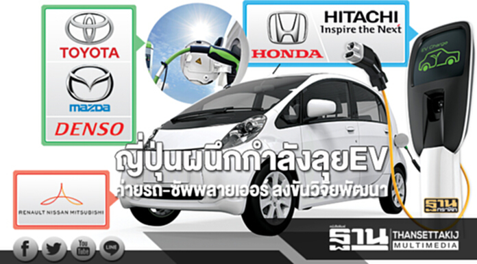 ญี่ปุ่นผนึกกำลังลุยEV ค่ายรถ-ซัพพลายเออร์ ลงขันวิจัยพัฒนาสกัดผู้เล่นรายใหม่ ญี่ปุ่นผนึกกำลังลุยEV ค่ายรถ-ซัพพลายเออร์ ลงขันวิจัยพัฒนาสกัดผู้เล่นรายใหม่