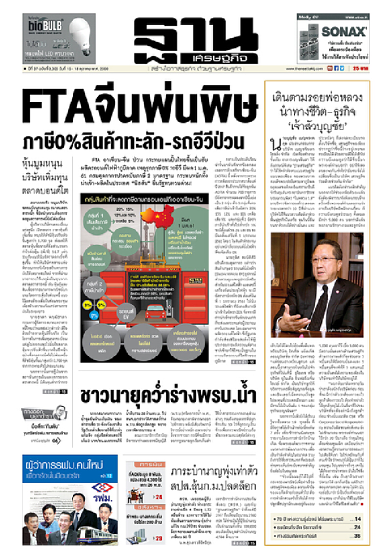 หน้าหนึ่ง! หนังสือพิมพ์ฐานเศรษฐกิจ ปีที่ 37 ฉบับที่ 3,305 วันที่ 15 – 18 ตุลาคม พ.ศ.2560 หน้าหนึ่ง! หนังสือพิมพ์ฐานเศรษฐกิจ ปีที่ 37 ฉบับที่ 3,305 วันที่ 15 – 18 ตุลาคม พ.ศ.2560
