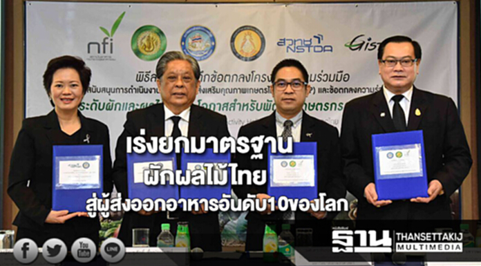 หอการค้าฯเร่งยกมาตรฐานผักผลไม้ไทยหวังขยับขึ้นแท่นผู้ส่งออกอาหารอันดับ10 ของโลก หอการค้าฯเร่งยกมาตรฐานผักผลไม้ไทยหวังขยับขึ้นแท่นผู้ส่งออกอาหารอันดับ10 ของโลก