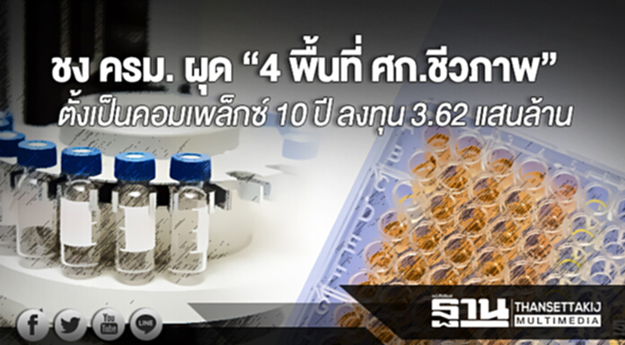 ชง ครม. ผุด “4 พื้นที่ ศก.ชีวภาพ" ตั้งเป็นคอมเพล็กซ์ 10 ปี ลงทุน 3.62 แสนล้าน เชื่อม “อีอีซี" ชง ครม. ผุด “4 พื้นที่ ศก.ชีวภาพ" ตั้งเป็นคอมเพล็กซ์ 10 ปี ลงทุน 3.62 แสนล้าน เชื่อม “อีอีซี"
