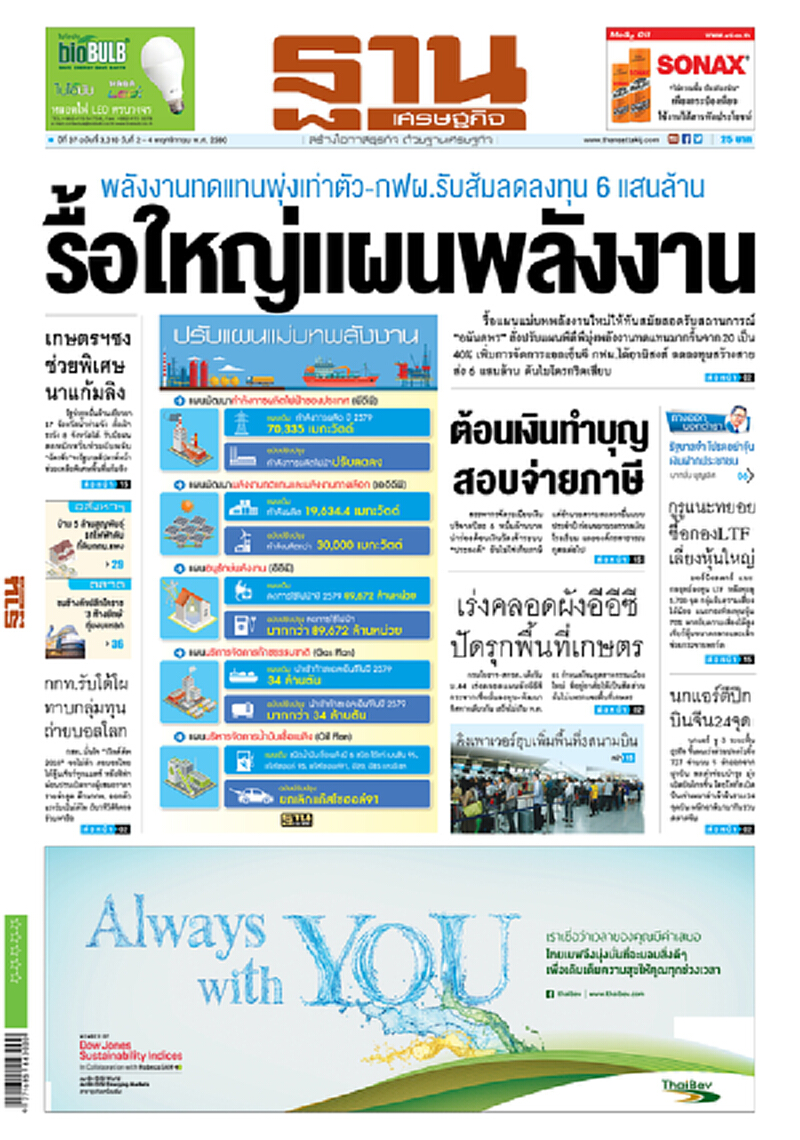 หน้าหนึ่ง! หนังสือพิมพ์ฐานเศรษฐกิจ ปีที่ 37 ฉบับที่ 3,310 วันที่ 2 - 4 พฤศจิกายน พ.ศ. 2560 หน้าหนึ่ง! หนังสือพิมพ์ฐานเศรษฐกิจ ปีที่ 37 ฉบับที่ 3,310 วันที่ 2 - 4 พฤศจิกายน พ.ศ. 2560