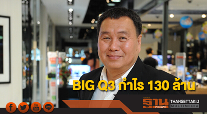 BIG ผ่านจุดต่ำสุด Q3 กำไร 130 ล้าน มั่นใจรายได้โต 10-20% BIG ผ่านจุดต่ำสุด Q3 กำไร 130 ล้าน มั่นใจรายได้โต 10-20%