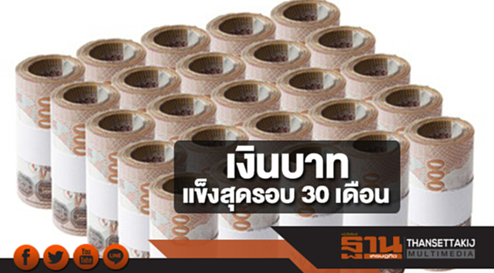 เงินบาทแข็งสุดรอบ 30 เดือน ยังมีโอกาสแข็งค่าได้ต่อในระยะใกล้ เงินบาทแข็งสุดรอบ 30 เดือน ยังมีโอกาสแข็งค่าได้ต่อในระยะใกล้